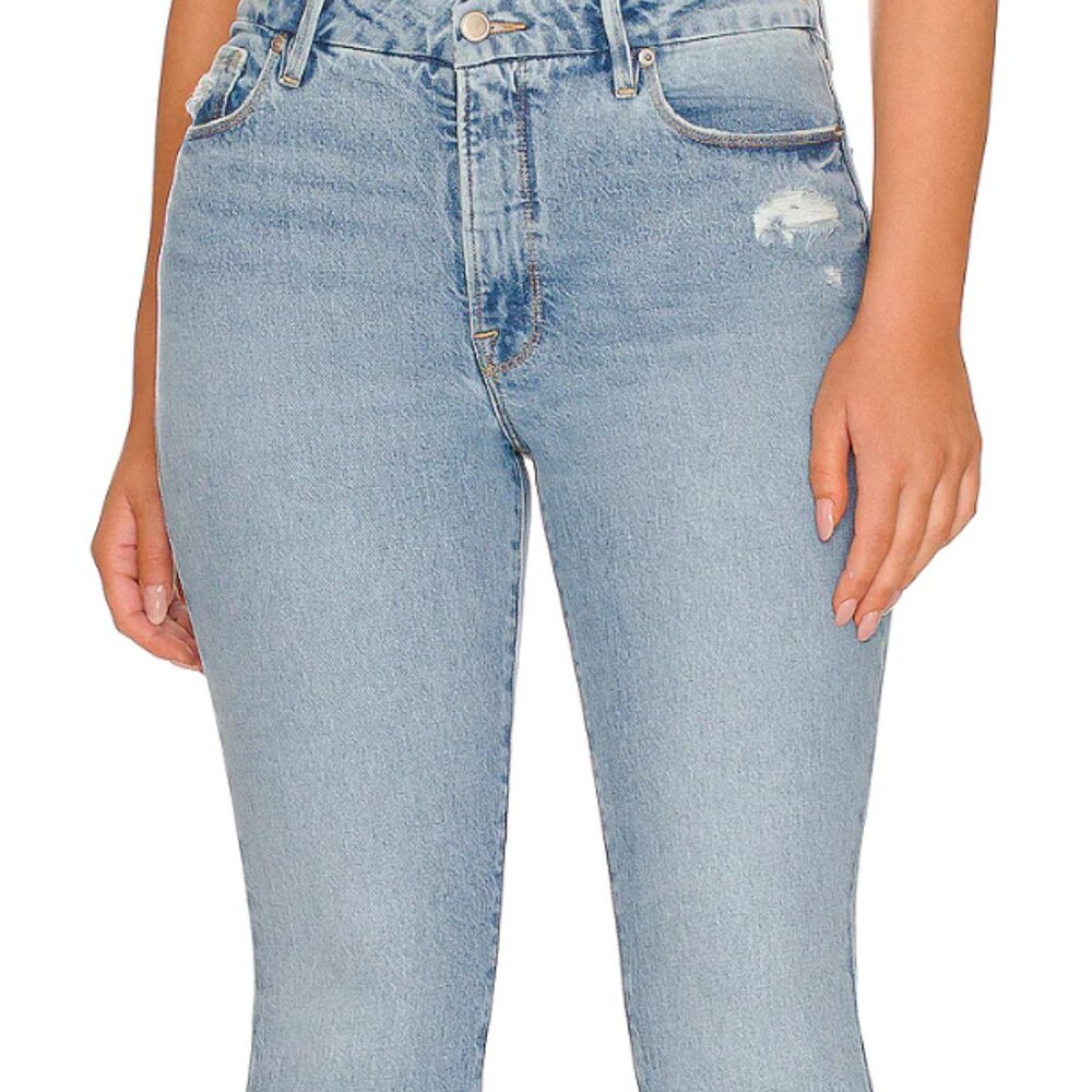 Good American Good Classic Raw Hem Jeans Size 12/31